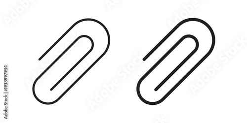 Clip icon - editable stroke vector illustration eps10.