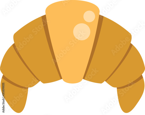 Croissant pastry food icon breakfast vector illustration