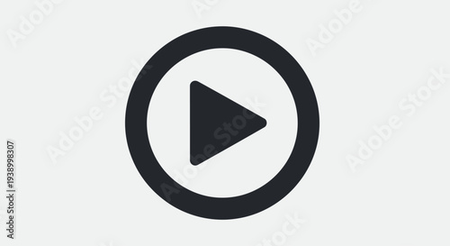 Play button icon for video media interface