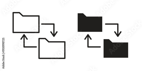 Data transfer icon - editable stroke vector illustration eps10.