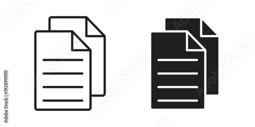 Duplicate icon - editable stroke vector illustration eps10.