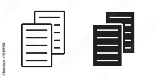 Duplicate icon - editable stroke vector illustration eps10.