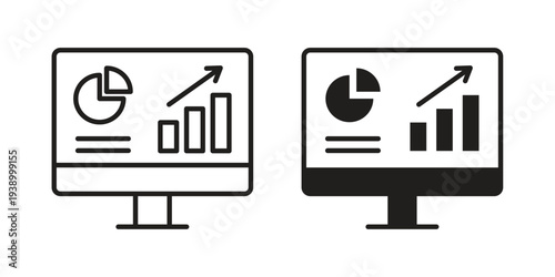 Dashboard icon - editable stroke vector illustration eps10.