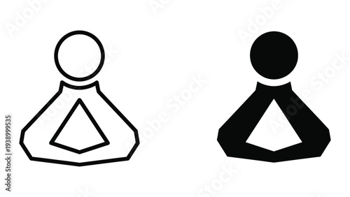 Meditation Symbol Icon Zen Calmness Business