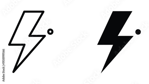 Lightning Bolt Icon Vector Power Energy Symbol