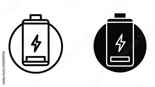 Battery Power Icon Energy Charge Commercial