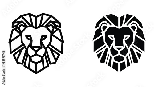 Lion Geometric Logo Business Identity