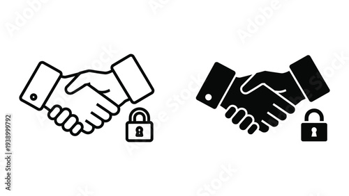 Handshake Lock Agreement Business Partnership
