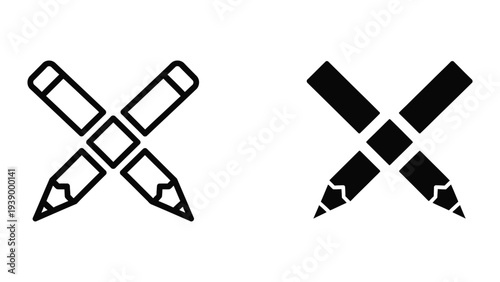 Pencil X Mark Design Icon Business Tool