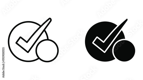 Checkmark Approval Icons Business