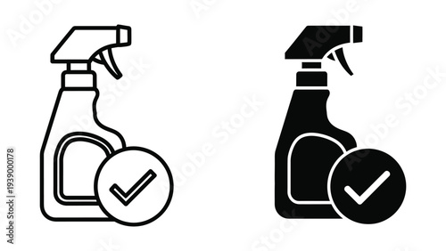 Spray Bottle Checkmark Approval Commerce