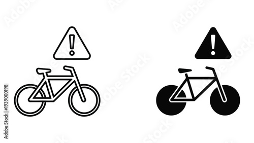 Bicycle Warning Symbol Commercial Use