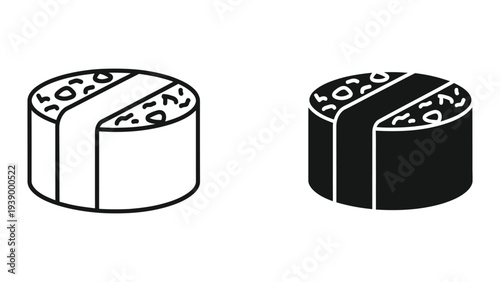 Sushi Roll Icons Food Service Commerce