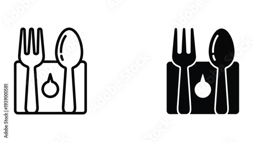 Cutlery Flatware Set Service Restaurant Icon