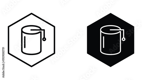 Graduation Cap Hexagon Icon Education Symbol