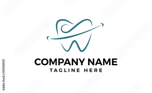 Tooth Shape Dental Care Logo Template Illustration Design