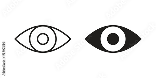 Eye icon - editable stroke vector illustration eps10.