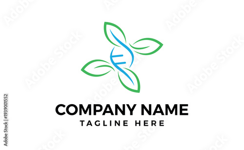Web d n a nature logo leaf logo and d n a