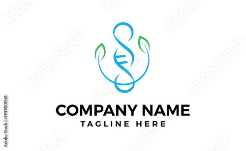 Nature DNA logo template design