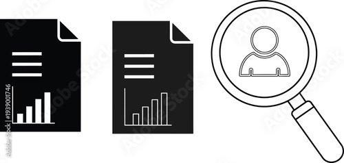 Data analysis and personal identification concept