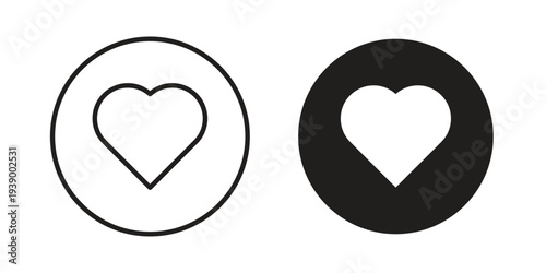Heart icon - editable stroke vector illustration eps10.