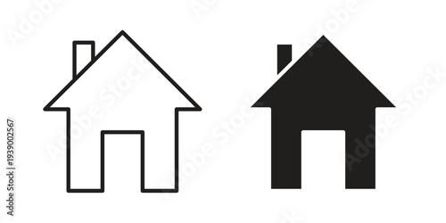 Home icon - editable stroke vector illustration eps10.