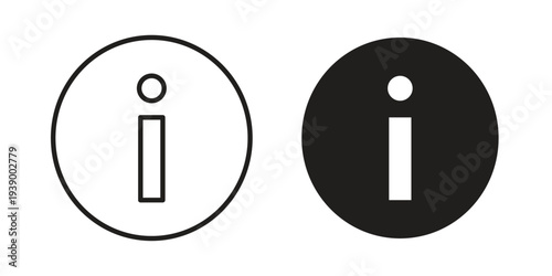 Info icon - editable stroke vector illustration eps10.