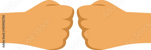 Two closed fists bumping together, representing agreement and collaboration
