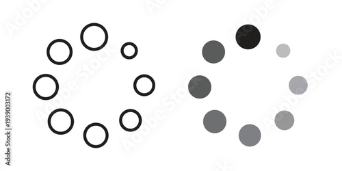 Loading icon - editable stroke vector illustration eps10.