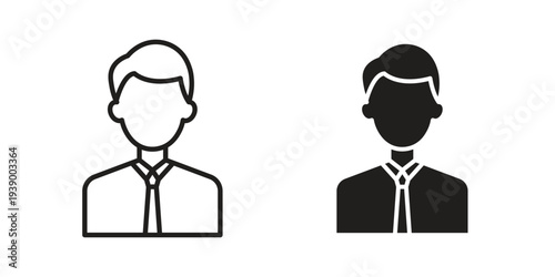 Man icon - editable stroke vector illustration eps10.
