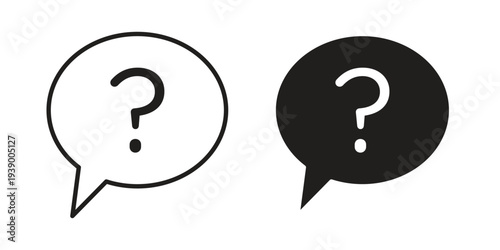 Question icon - editable stroke vector illustration eps10.
