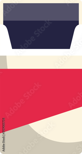 Condom package in flat design style representing safe sex and contraception