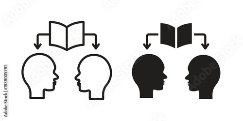 Share thoughts icon - editable stroke vector illustration eps10.