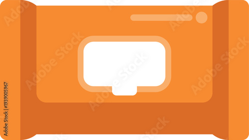 Orange wet wipes pack representing cleaning and disinfection