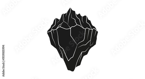 Black Crystal Rock Formation.