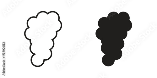 Smoke icon - editable stroke vector illustration eps10.