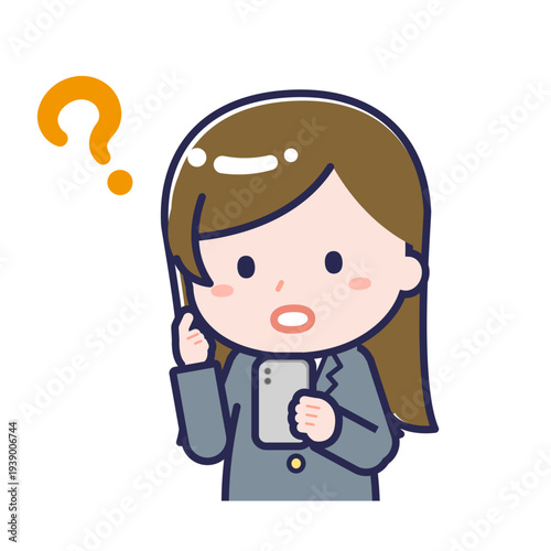 スマートフォンを使う「学生」の女性