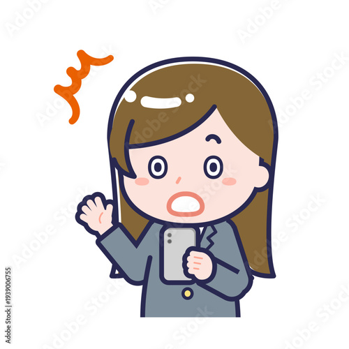 スマートフォンを使う「学生」の女性