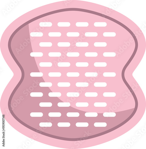 Pink facial patch providing skin care and beauty treatment on a white background