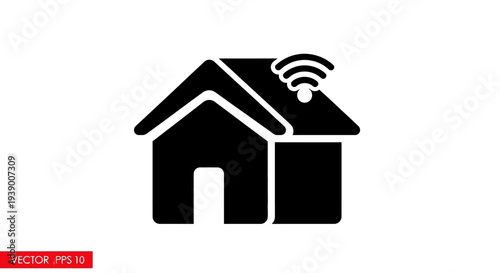 Smart Home Automation System Icon.