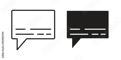 Subtitles icon - editable stroke vector illustration eps10.