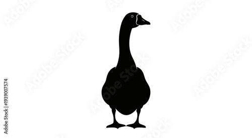 Black Silhouette of a Goose.