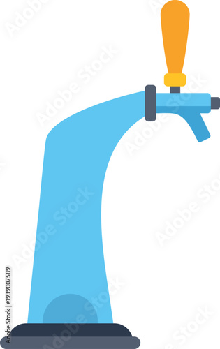 Beer tap icon illustrating a beverage dispenser system for bars and pubs