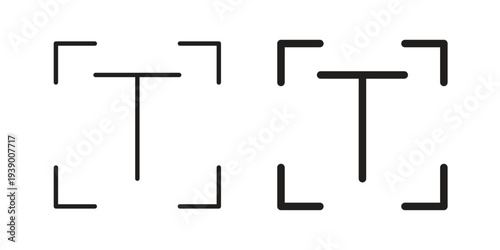 Text icon - editable stroke vector illustration eps10.