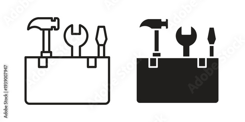 Toolbox icon - editable stroke vector illustration eps10.