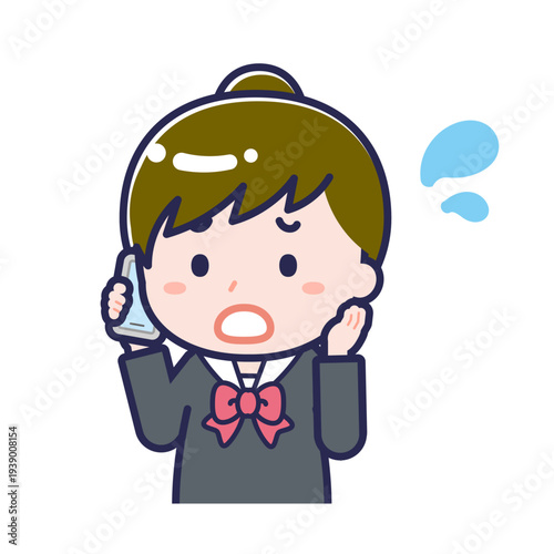 スマートフォンを使う「学生」の女性