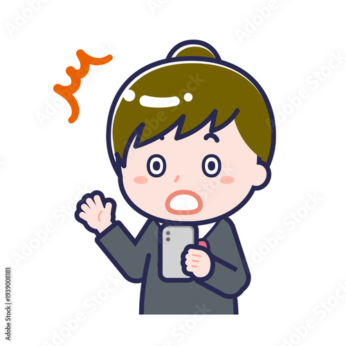 スマートフォンを使う「学生」の女性