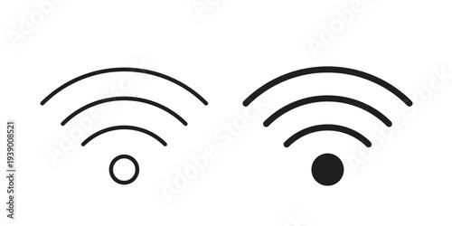 Wifi icon - editable stroke vector illustration eps10.
