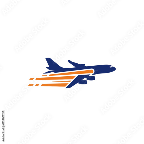 Airplane Flying Through the Air Fast.