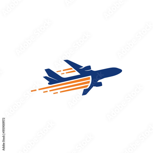 Airplane Flying with Motion Trails.